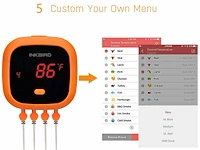 Waterdichte bluetooth bbq thermometer - afbeelding 2 van  6