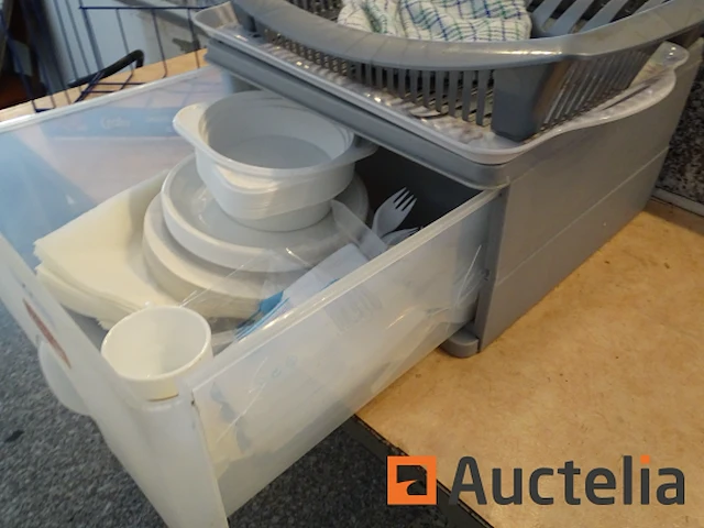 Waterkoker, keukengerei, 3 metalen manden met frites - afbeelding 3 van  8
