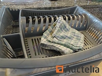 Waterkoker, keukengerei, 3 metalen manden met frites - afbeelding 5 van  8