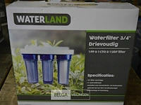Waterland waterfilter 3/4" 3-voudig filtersysteem - afbeelding 1 van  2