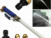 Waterstraal hogedrukreinigerstang met dubbele sproeikop - blauw-maakt van uw tuinslang hogedrukreiniger - nieuw en ongebruikt - afbeelding 2 van  5