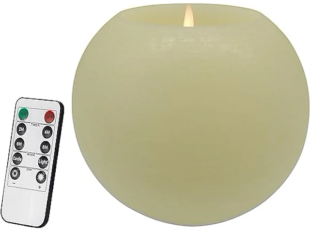 Wax led vlamloze kaars diam 15cm - afbeelding 1 van  3