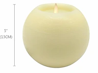 Wax led vlamloze kaars diam 15cm - afbeelding 2 van  3