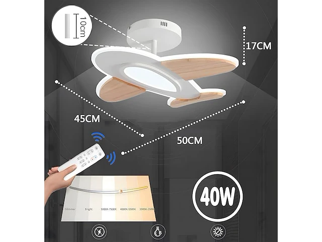 Wayluoung led-plafondlamp - afbeelding 4 van  4