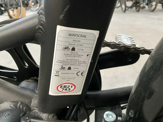 Wayscral takeaway e100 elektrische vouwfiets - afbeelding 6 van  14