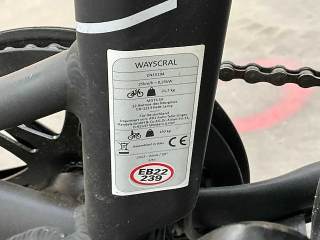 Wayscral takeaway e100 elektrische vouwfiets - afbeelding 5 van  8