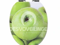 Wc-bril hout - design appel - afbeelding 4 van  5