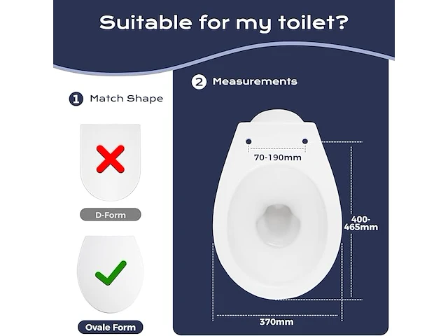 Wc-bril o-vorm duraplast wit - afbeelding 2 van  3