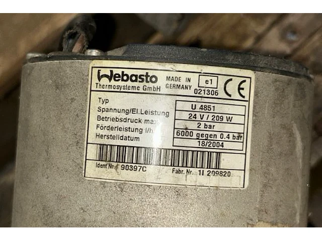 Webasto olie pomp - afbeelding 3 van  3