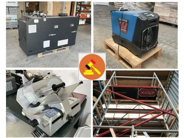 Weekveiling: aannemersmaterialen, energieproductie, horeca en beursmateriaal
