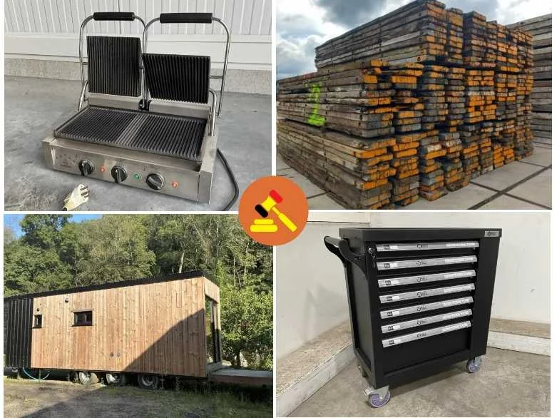 Weekveiling: metaalbewerking, aannemersmateriaal en horeca