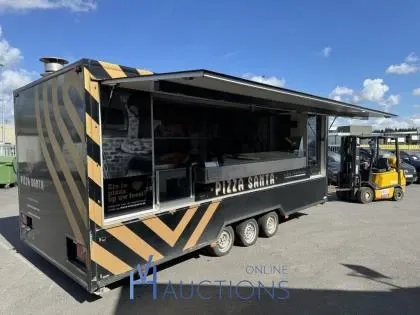 Wegens diverse faillissementen - 2 diverse foodtrucks waaronder "frituur" en "pizzakraam" te dendermonde
