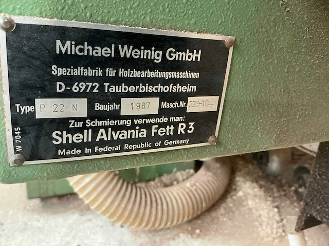 Weinig profimat 22n vierzijdige schaafmachine - afbeelding 5 van  13