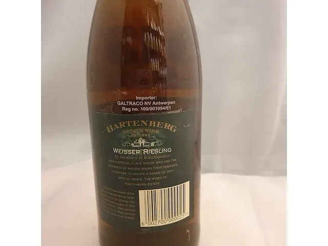 Weisser riesling hartenberg 750ml 2001 - afbeelding 3 van  5