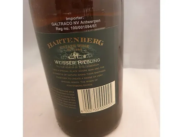 Weisser riesling hartenberg 750ml 2001 - afbeelding 3 van  5