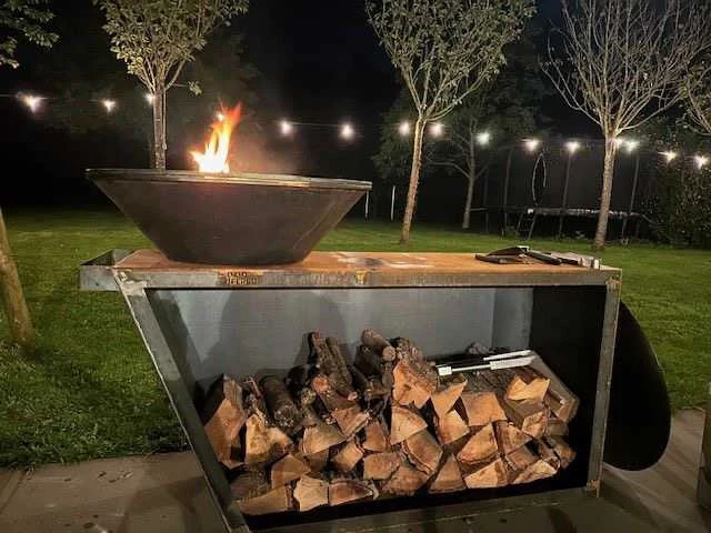Welden cortenstaal barbecue handmade - afbeelding 1 van  7