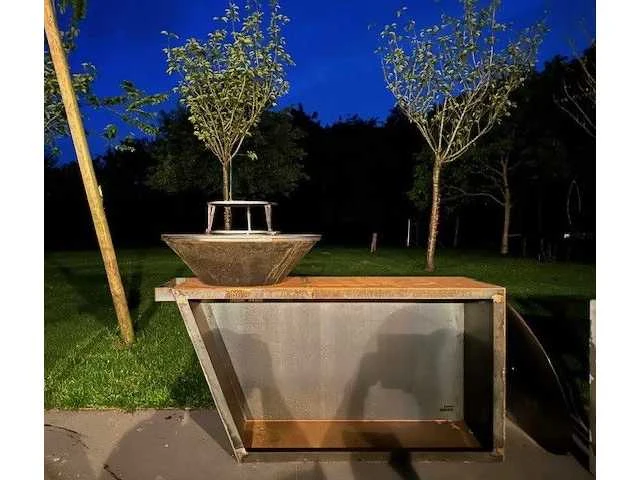 Welden cortenstaal barbecue handmade - afbeelding 3 van  7