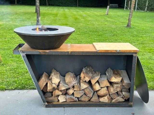 Welden cortenstaal barbecue handmade - afbeelding 4 van  7