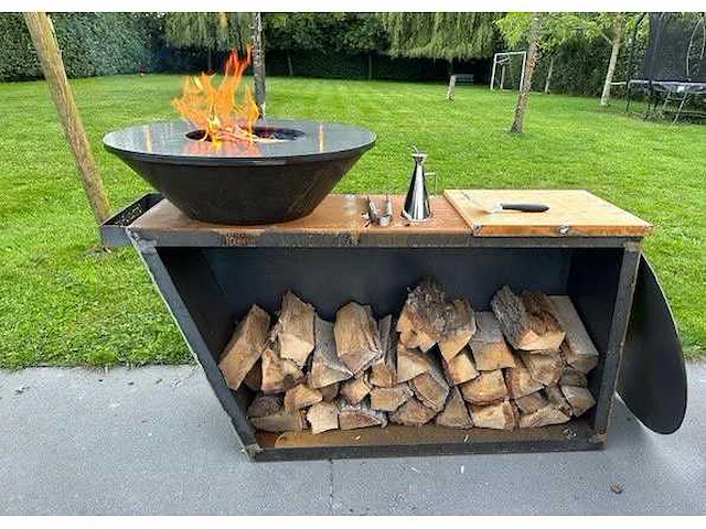 Welden cortenstaal barbecue handmade - afbeelding 6 van  7
