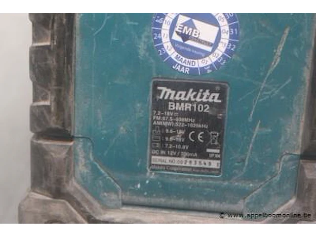 Werfradio makita bmr102, werking niet gekend - afbeelding 2 van  2