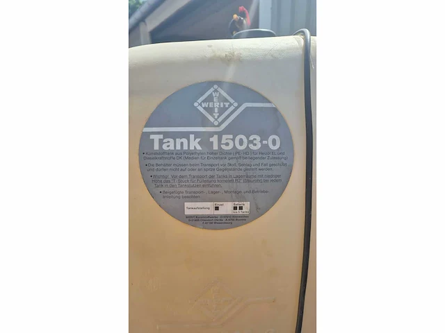 Werit opslagtank 1503-0 – 1500 liter - afbeelding 4 van  5