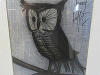 Werk bernard buffet uil ± 42x39 - afbeelding 2 van  3