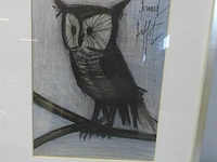 Werk bernard buffet uil ± 42x39 - afbeelding 3 van  3