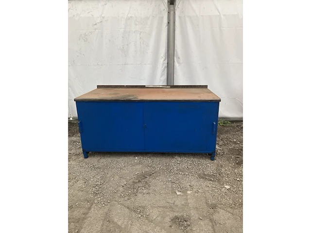 Werkbank / kast 2 meter met 2 deuren - afbeelding 2 van  2