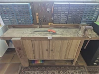 Werkbank met attributen 180x60x87cm - afbeelding 1 van  8