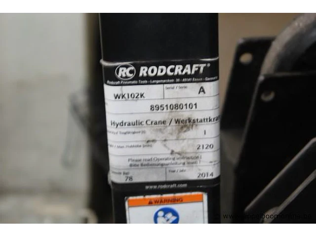 Werkkraan rodcraft, wk102k - afbeelding 3 van  3
