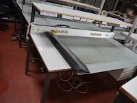 Werktafel techniform met ladeblok, zwarte rolbureelstoel (207,218) - afbeelding 2 van  7
