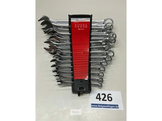Werkzeyt 15 dlg ring-steeksleutelset 4 tem 21mm - afbeelding 1 van  3