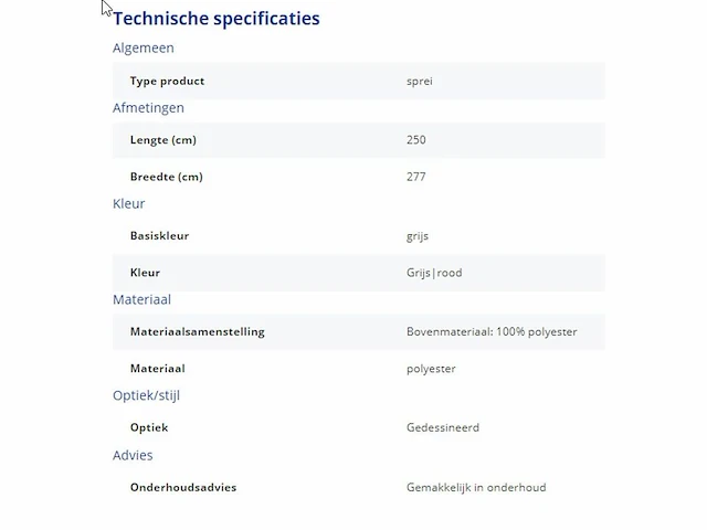 Westfalia schlafkomfort sprei - afbeelding 2 van  3