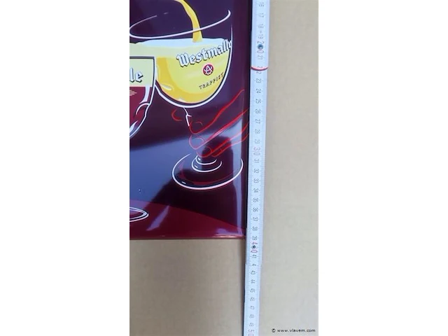 Westmalle trappist origineel reclamebord metaal - afbeelding 2 van  4