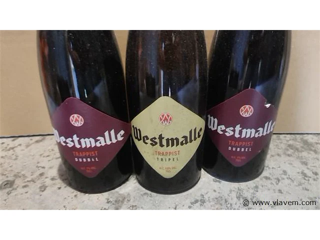 Westmalle trappist & tripel 75cl 3 flessen - afbeelding 2 van  4
