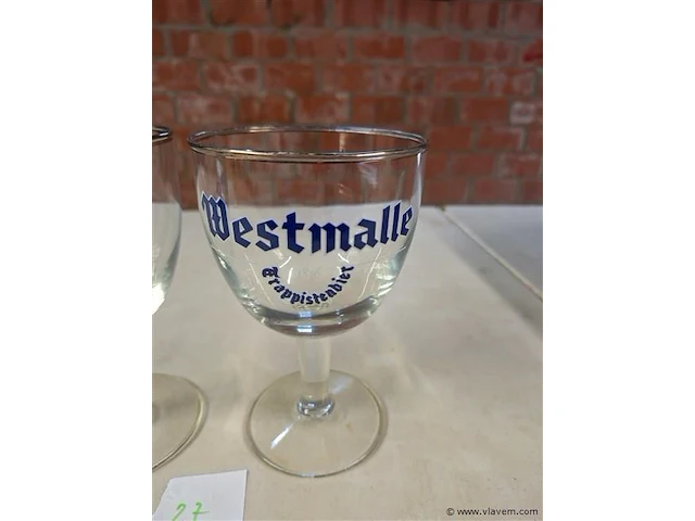 Westmalle trappistenbier glazen - afbeelding 4 van  6