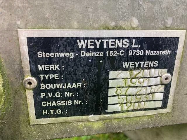 Weytens - 23 - car trailer - 1991 - afbeelding 5 van  9