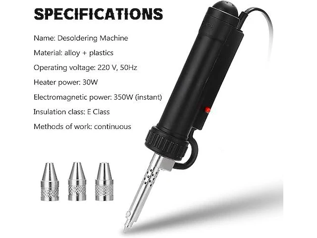 Weytoll elektrische desoldeerpomp - afbeelding 3 van  3