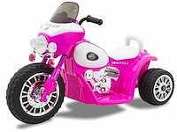 Wheely politiemotor voor kinderen 6v - roze - afbeelding 1 van  3