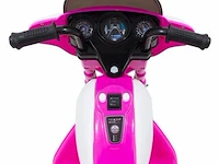 Wheely politiemotor voor kinderen 6v - roze - afbeelding 2 van  3