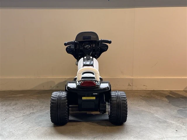 Wheely politiemotor voor kinderen 6v - zwart - afbeelding 3 van  5