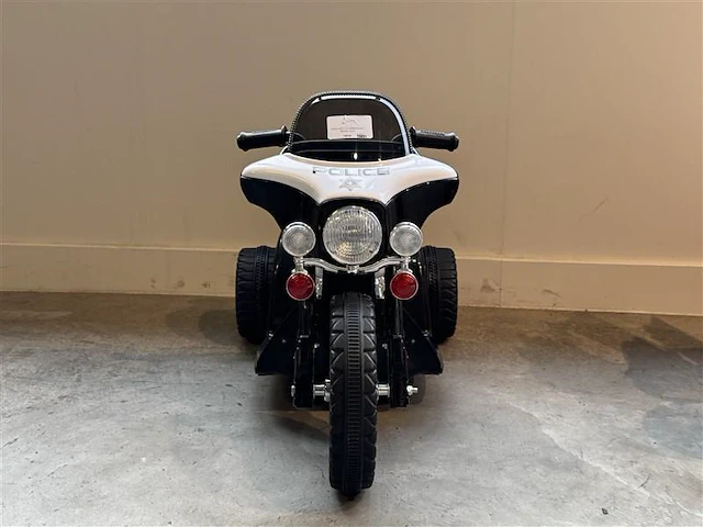 Wheely politiemotor voor kinderen 6v - zwart - afbeelding 5 van  5