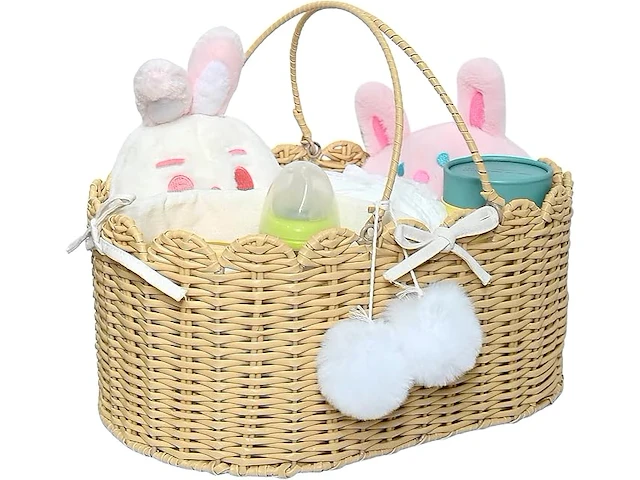 Whemyreat handgemaakt rotan wikkelmand met 3 vakken - afbeelding 1 van  3