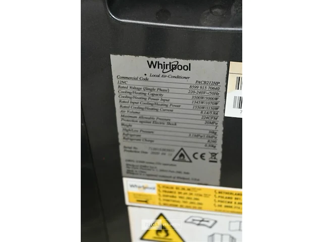 Whirlpool airco - afbeelding 5 van  5
