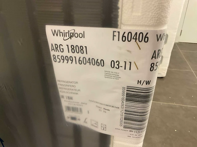 Whirlpool arg 18081 koelkast - afbeelding 2 van  4