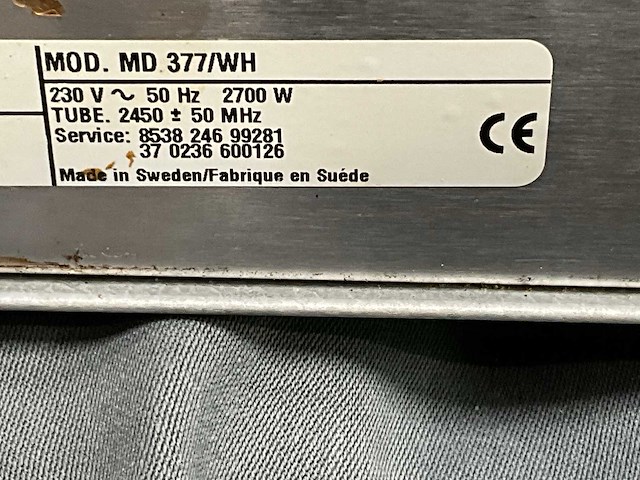 Whirlpool md 377/wh magnetron - afbeelding 5 van  5