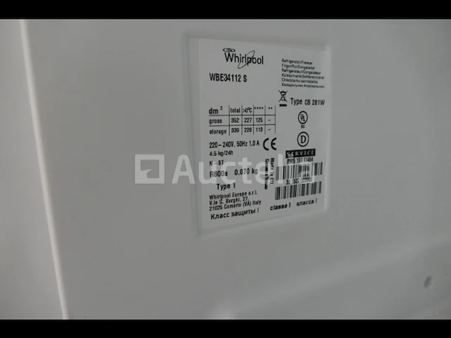 Whirlpool rechtopstaande koelkast/vriezer combo wbe34112s - afbeelding 5 van  9