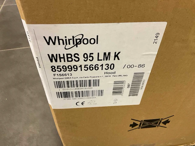 Whirlpool whbs 95 lm k afzuigkap - afbeelding 5 van  5