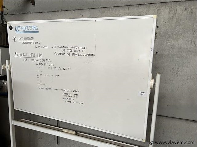 Whiteboard, 1 wiel ontbreekt - afbeelding 2 van  3
