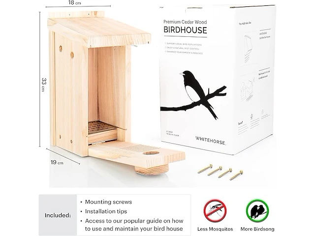 Whitehorse cederhouten vogelhuisje - afbeelding 3 van  5